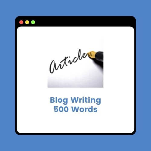 blog writing 500 words